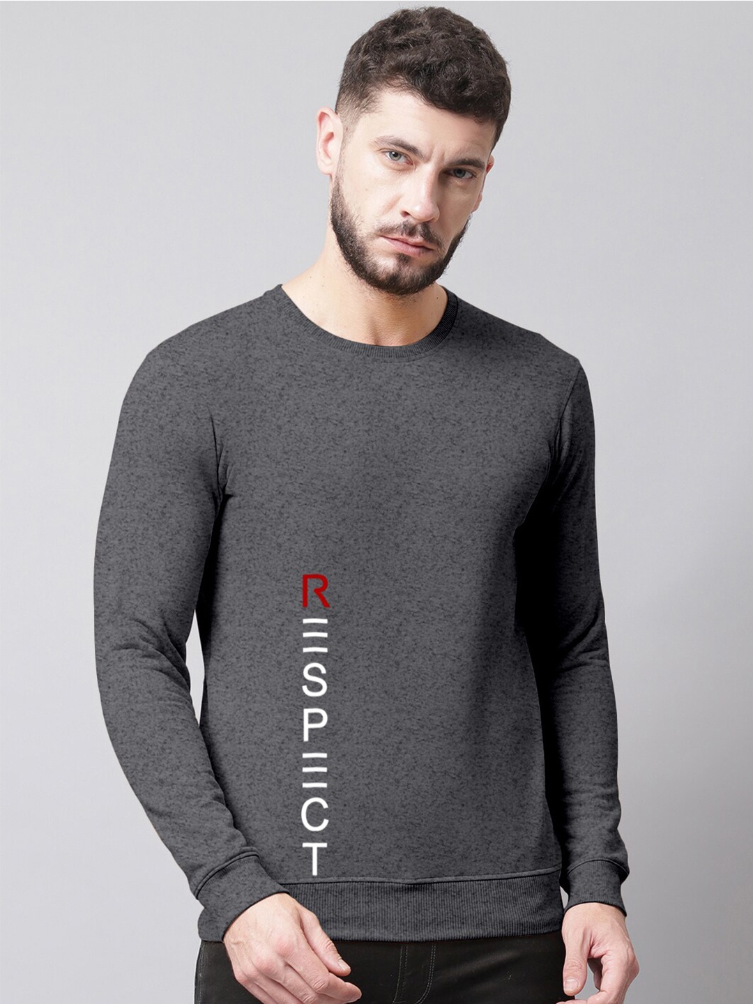 

Friskers Men Grey Printed Sweatshirt