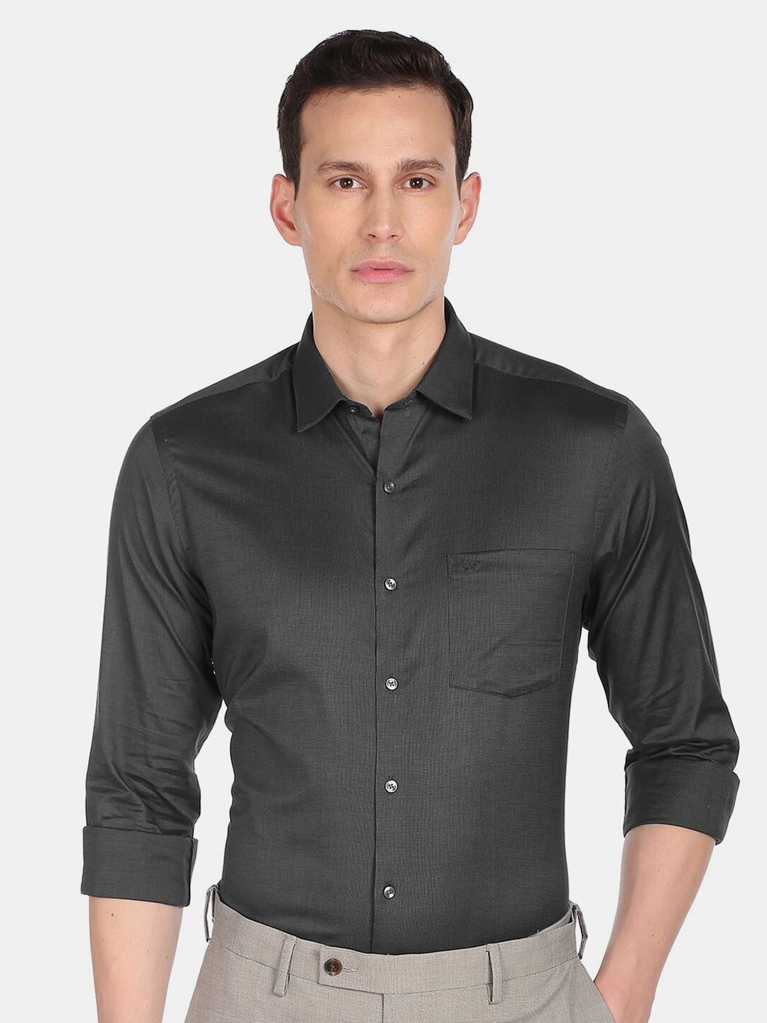 

Arrow Men Pure Cotton Casual Shirt, Grey