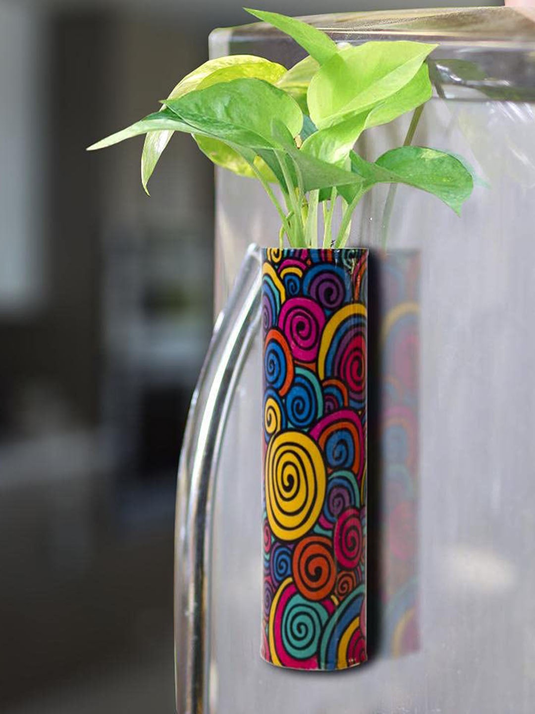 

TRUSTBASKET Bryony Printed Magnetic Planters, Green