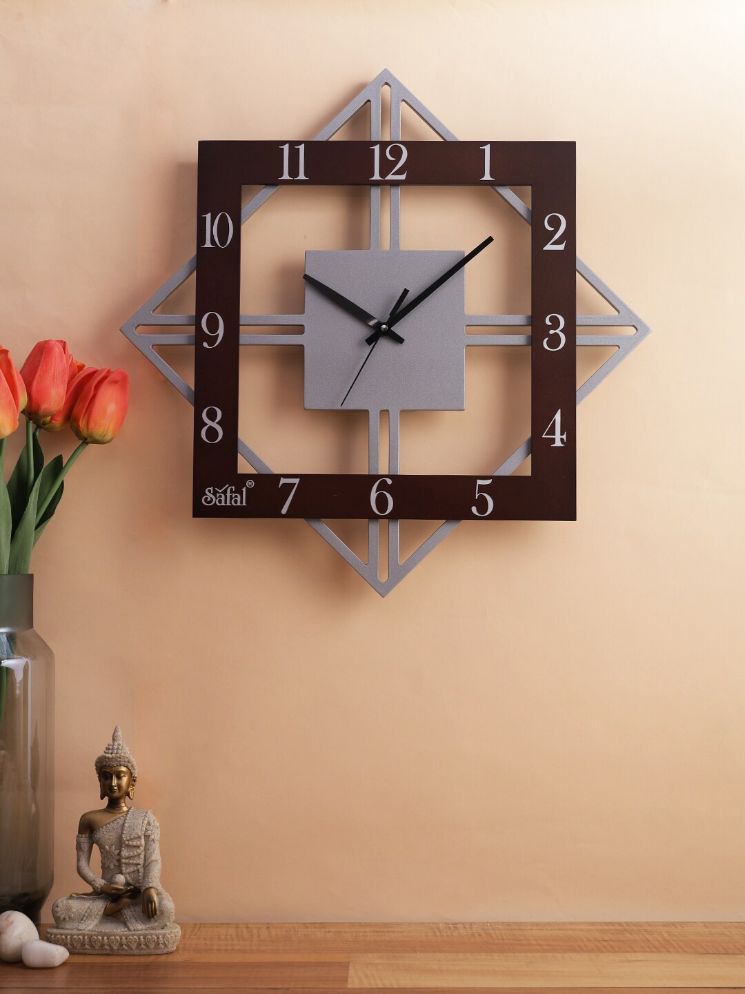 

Safal Brown & Grey Contemporary Wall Clock