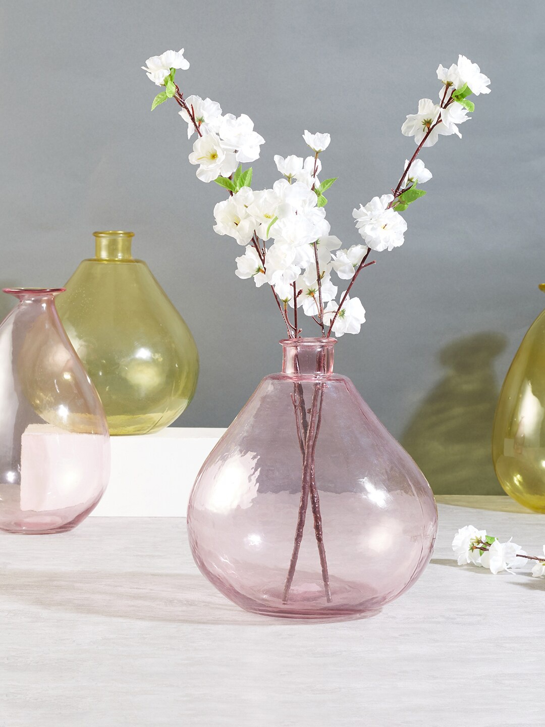 

HomeTown Phiona Pink Glass Vases