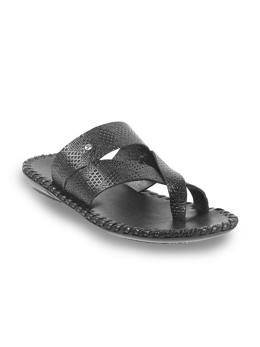 

Mochi Men Leather Comfort Sandals, Black