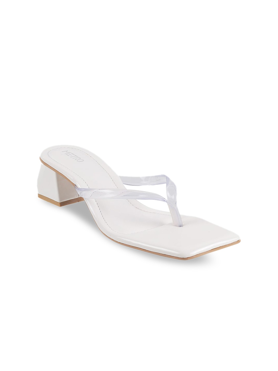 

Metro Synthetic Block Heels, White