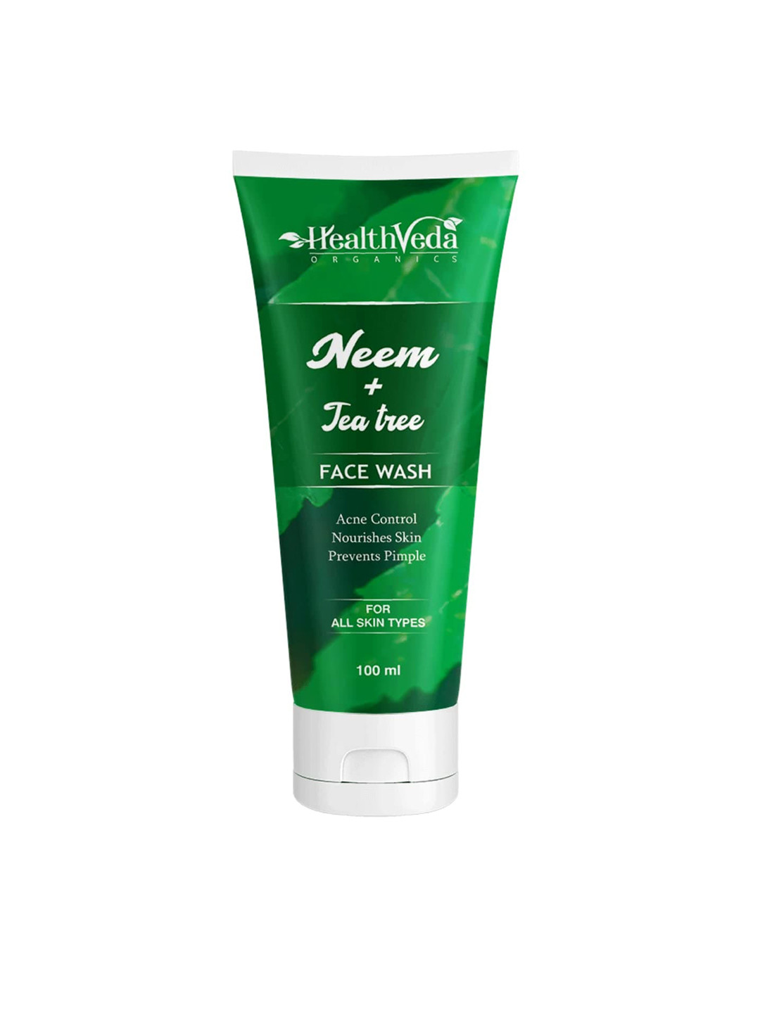 

Health Veda Organics Neem & Tea Tree Face Wash with Acne Control & Skin Nourishment- 100ml, Green