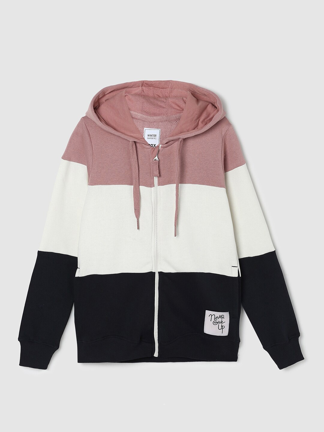 

max Girls Cotton Colourblocked Sweatshirt, Brown