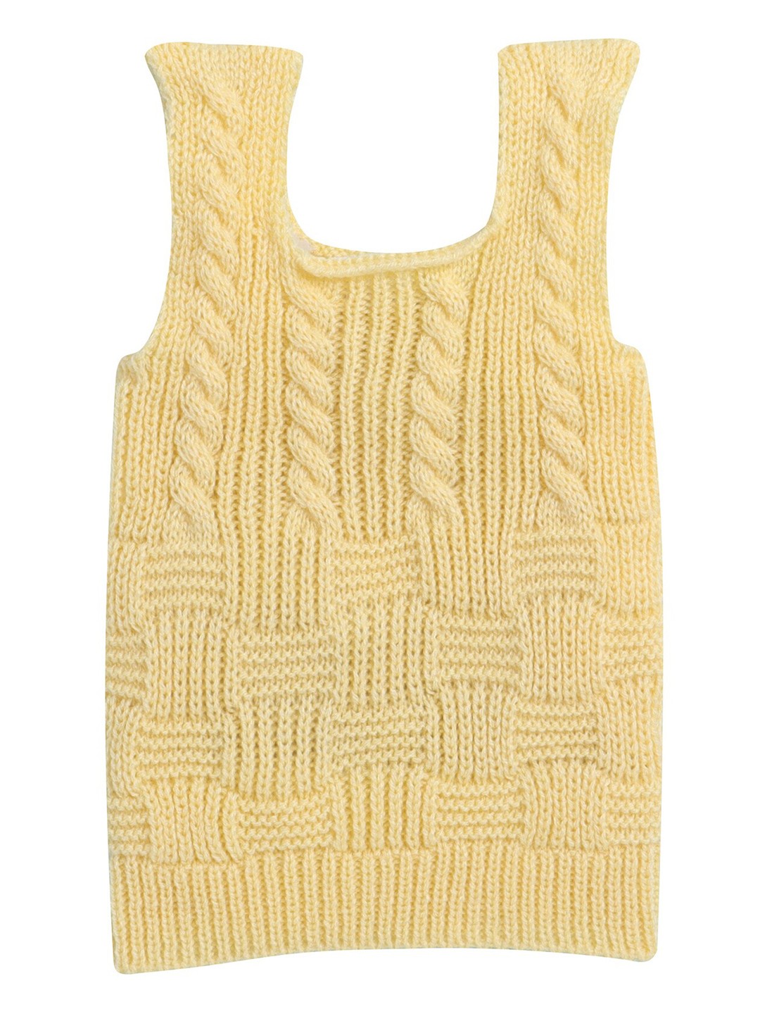 

Little Angels Infants Acrylic Cable Knit Sweater Vest, Yellow