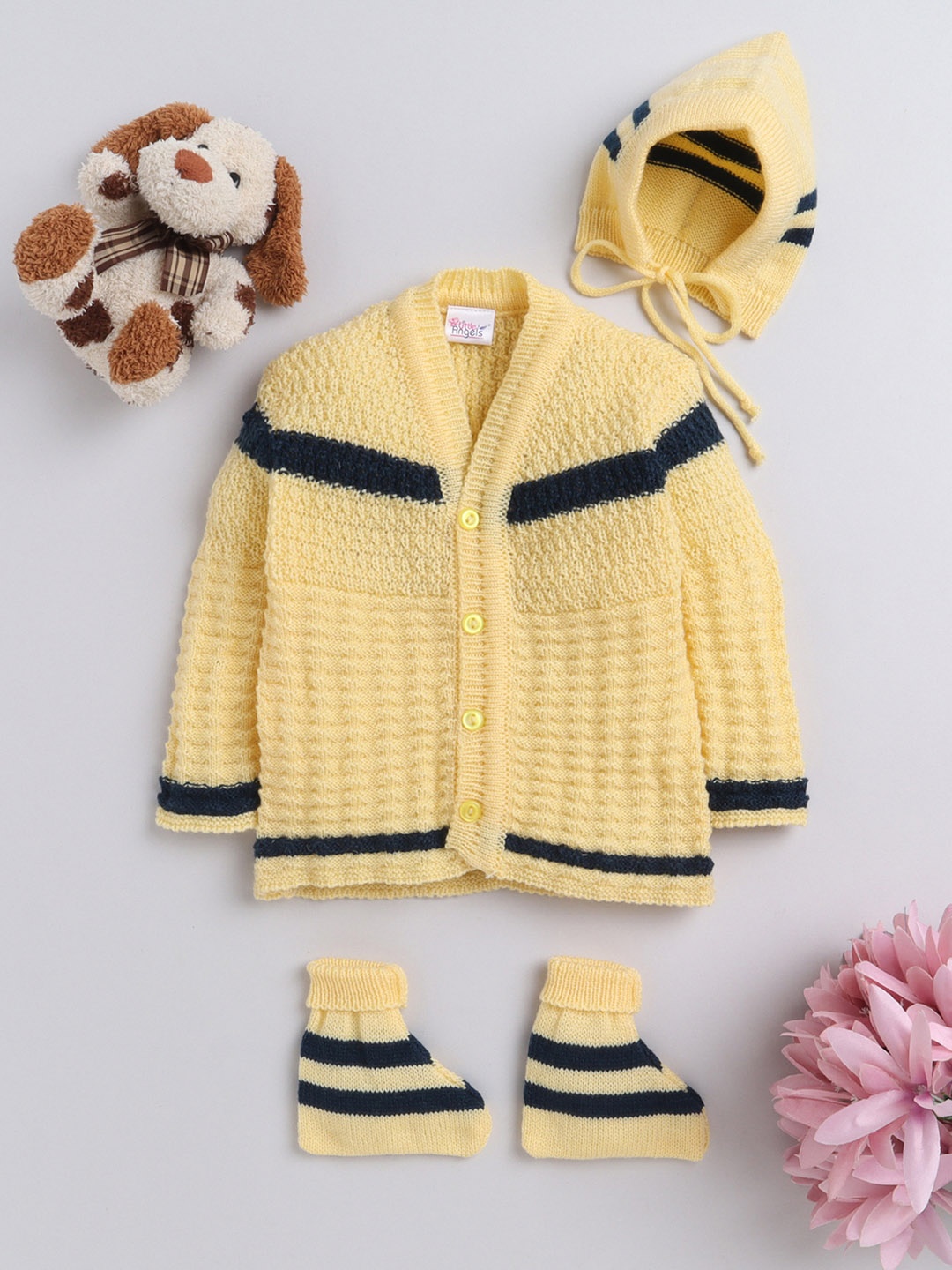 

Little Angels Infants Acrylic Cable Knit Cardigan, Yellow