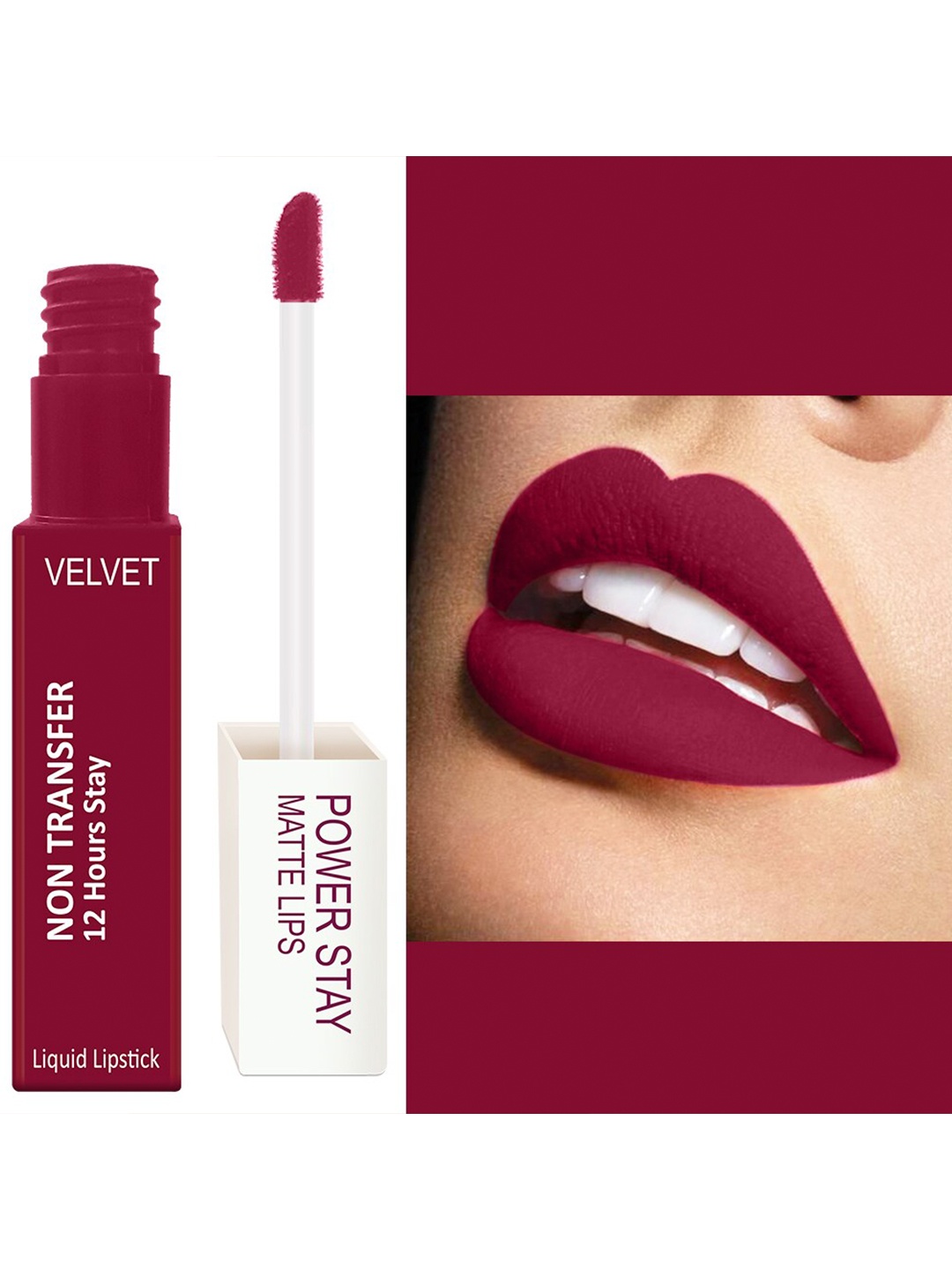 

FORFOR Power Stay Set Of 4 Long Last Waterproof Matte Lipstick 4ml Each, Maroon