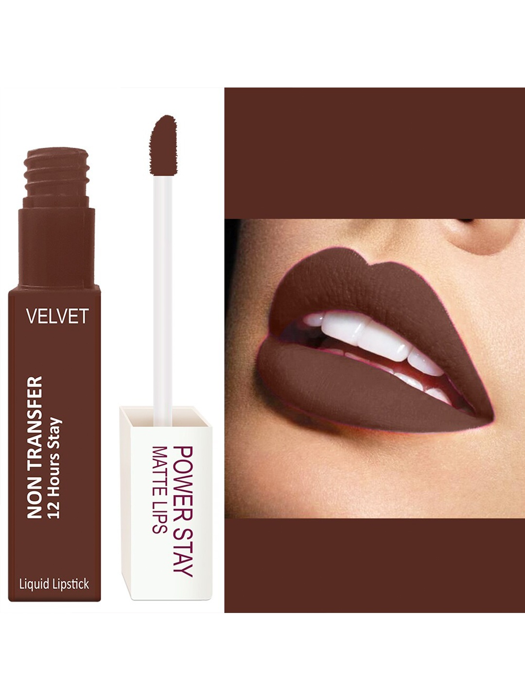 

FORFOR Power Stay Set Of 4 Long Last Matte Lipstick 4 ml Each, Brown