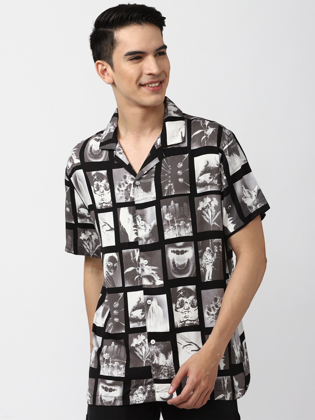 

FOREVER 21 Men Printed Casual Shirt, Grey