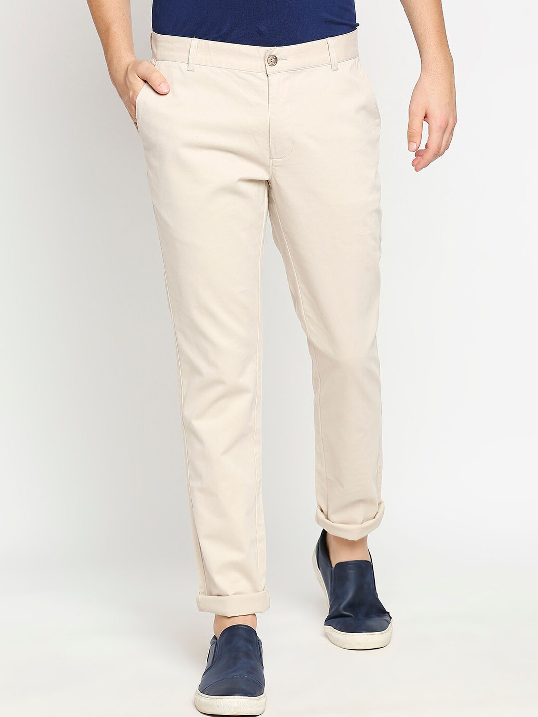 

Basics Men Tapered Fit Trousers, Beige