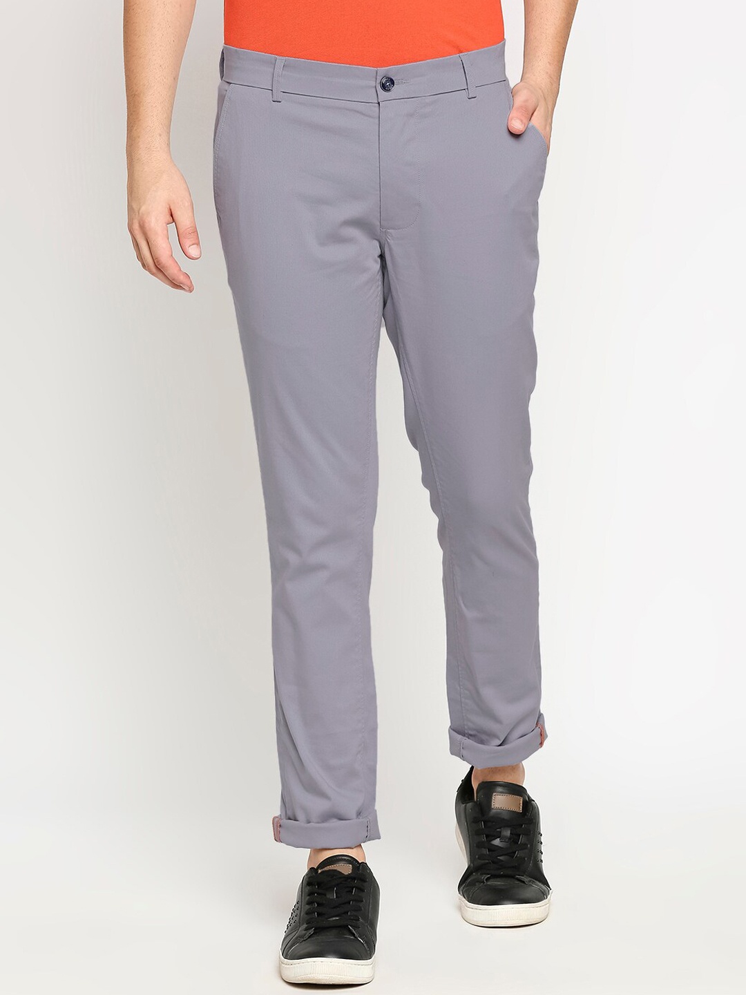 

Basics Men Tapered Fit Trousers, Blue