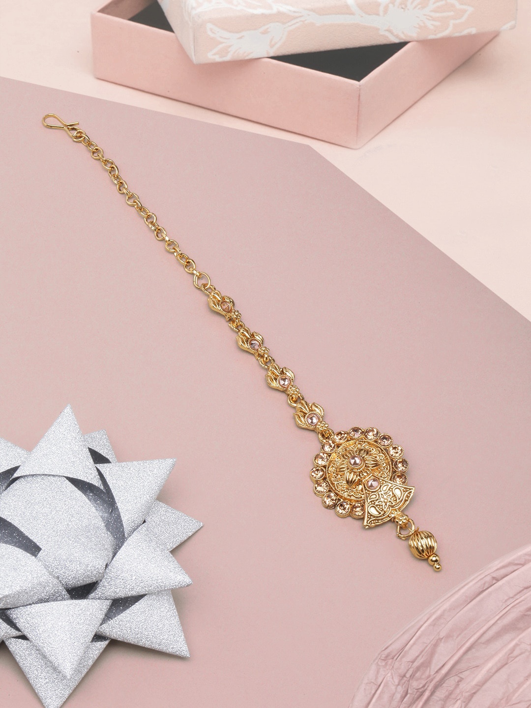 

DIVA WALK Gold-Plated Kundan-Studded Maang Tikka