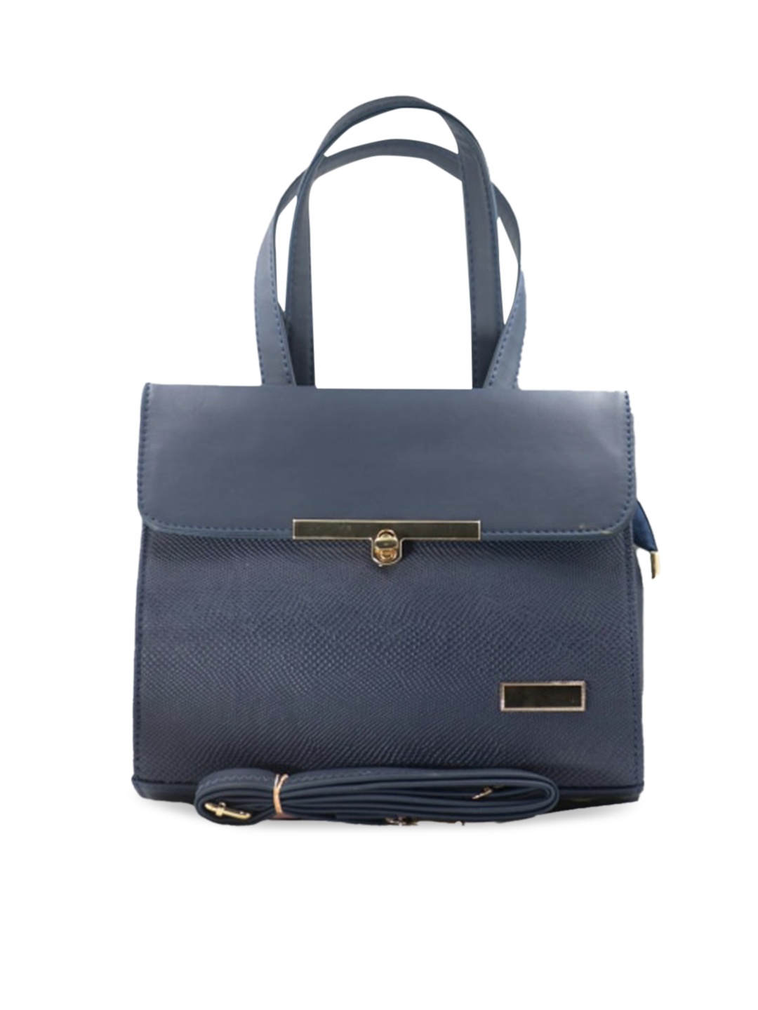 

AccessHer Textured Structured Handheld Bag, Blue