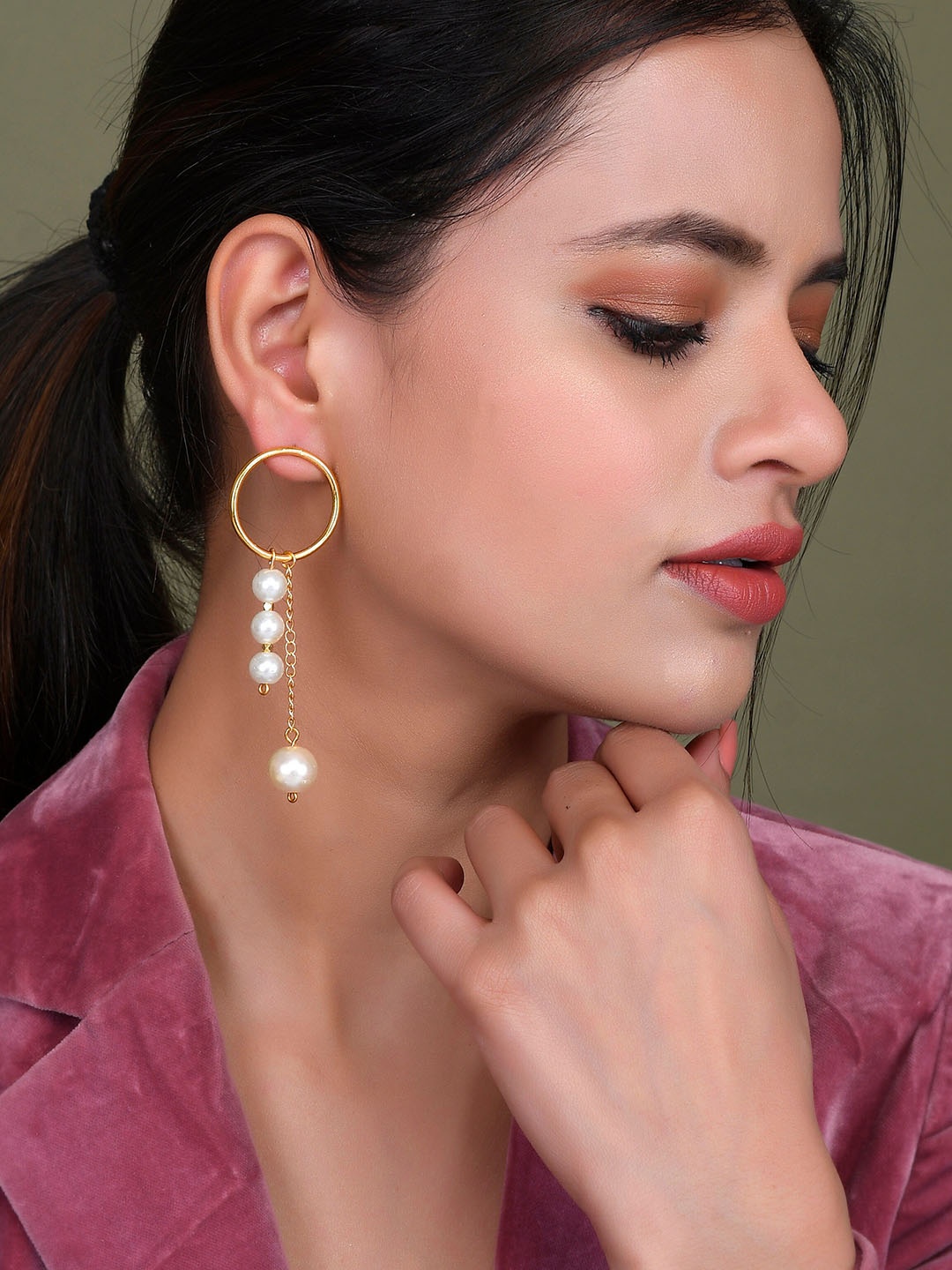 

Silvermerc Designs Gold-Plated Contemporary Hoop Earrings