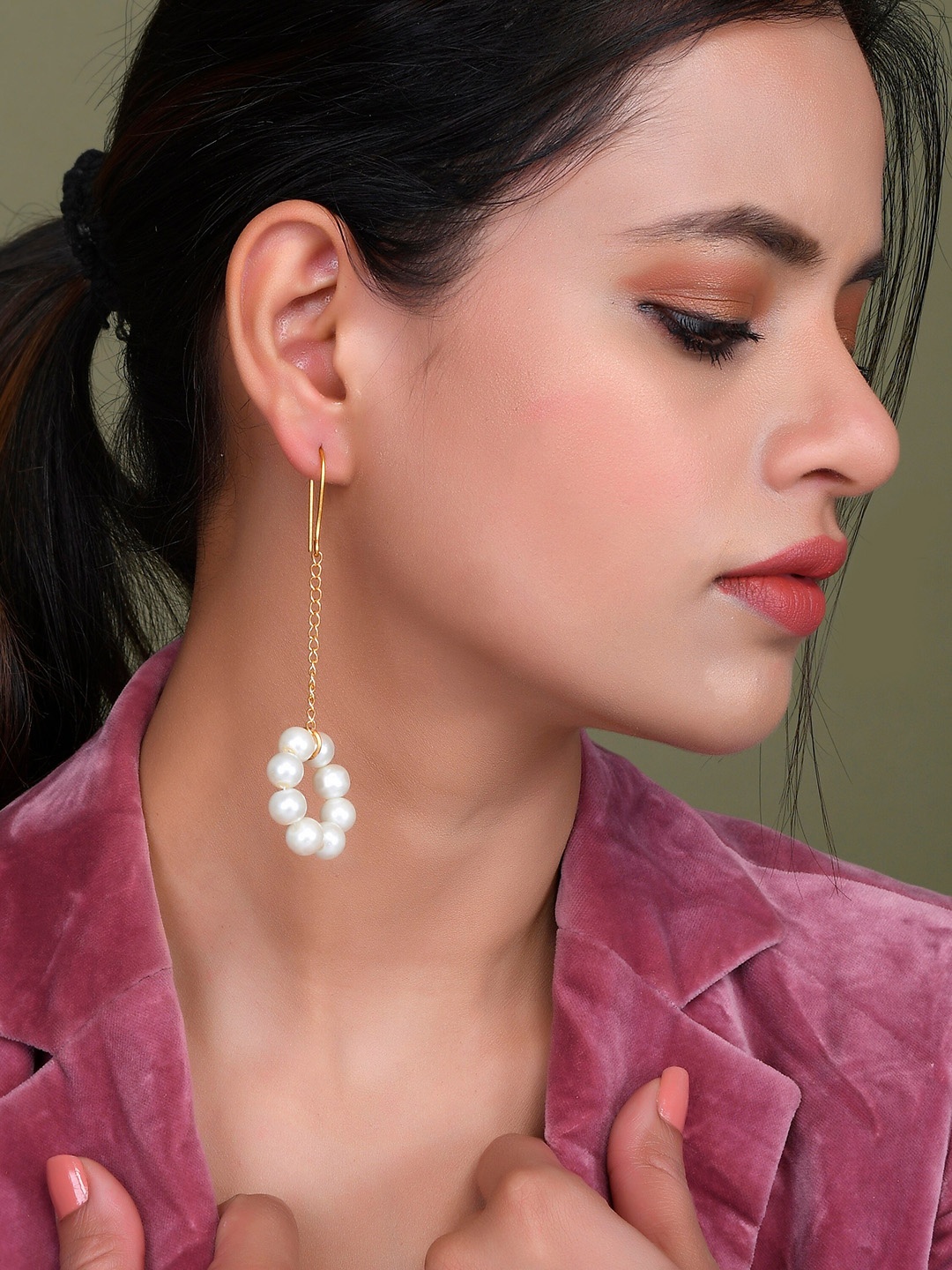

Silvermerc Designs Gold Plated Contemporary Drop Earrings