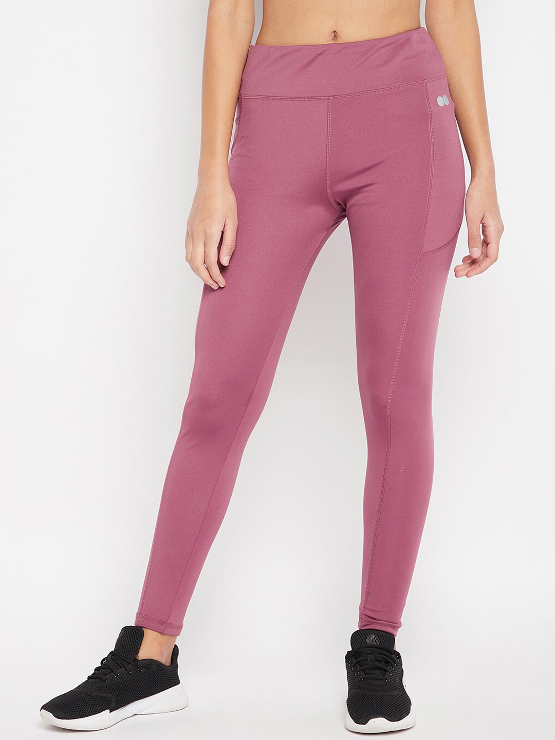 

Clovia Women High-rise Ankle-length Tights, Mauve