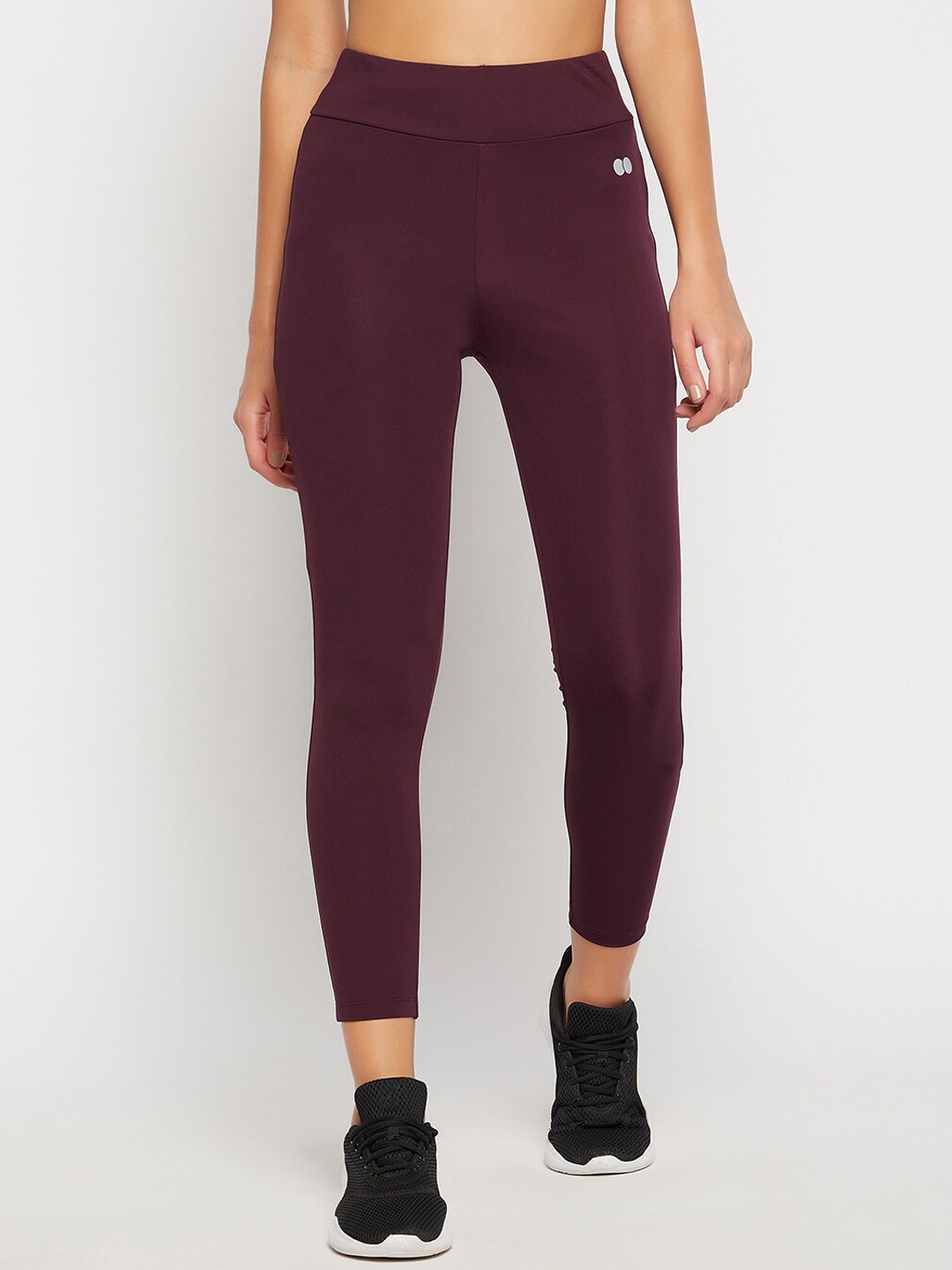 

Clovia Women High-Rise Snug-Fit Tights, Purple