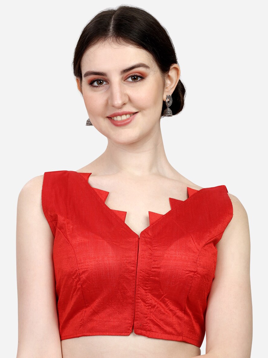 

Sumaira Tex Sleeveless Saree Blouse, Red