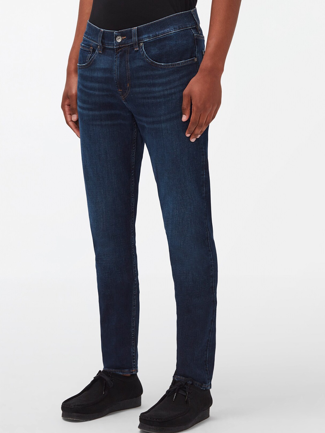 

7 For All Mankind Men Slim Fit Light Fade Cotton Jeans, Blue