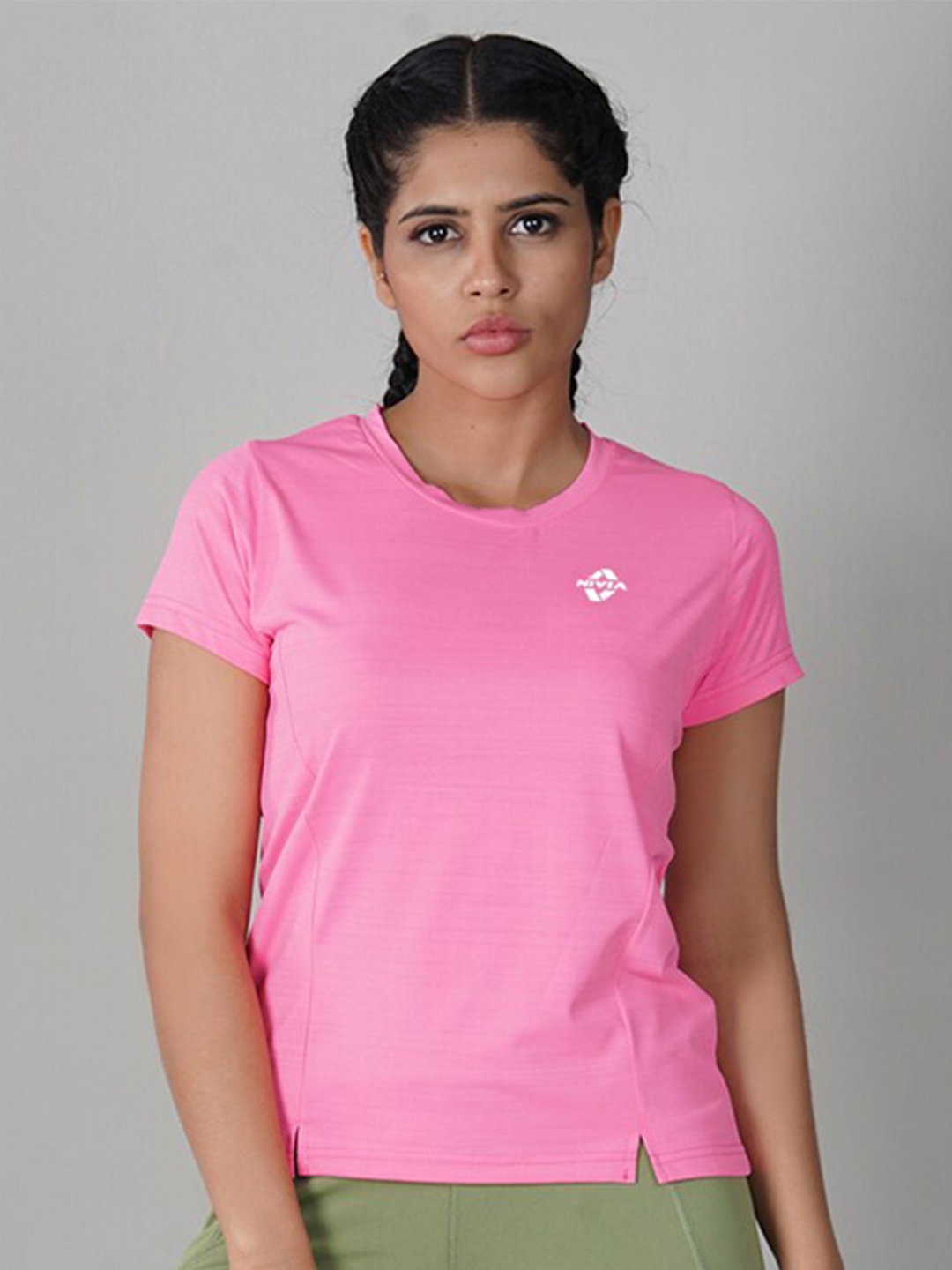 

NIVIA Women Slim Fit T-shirt, Pink