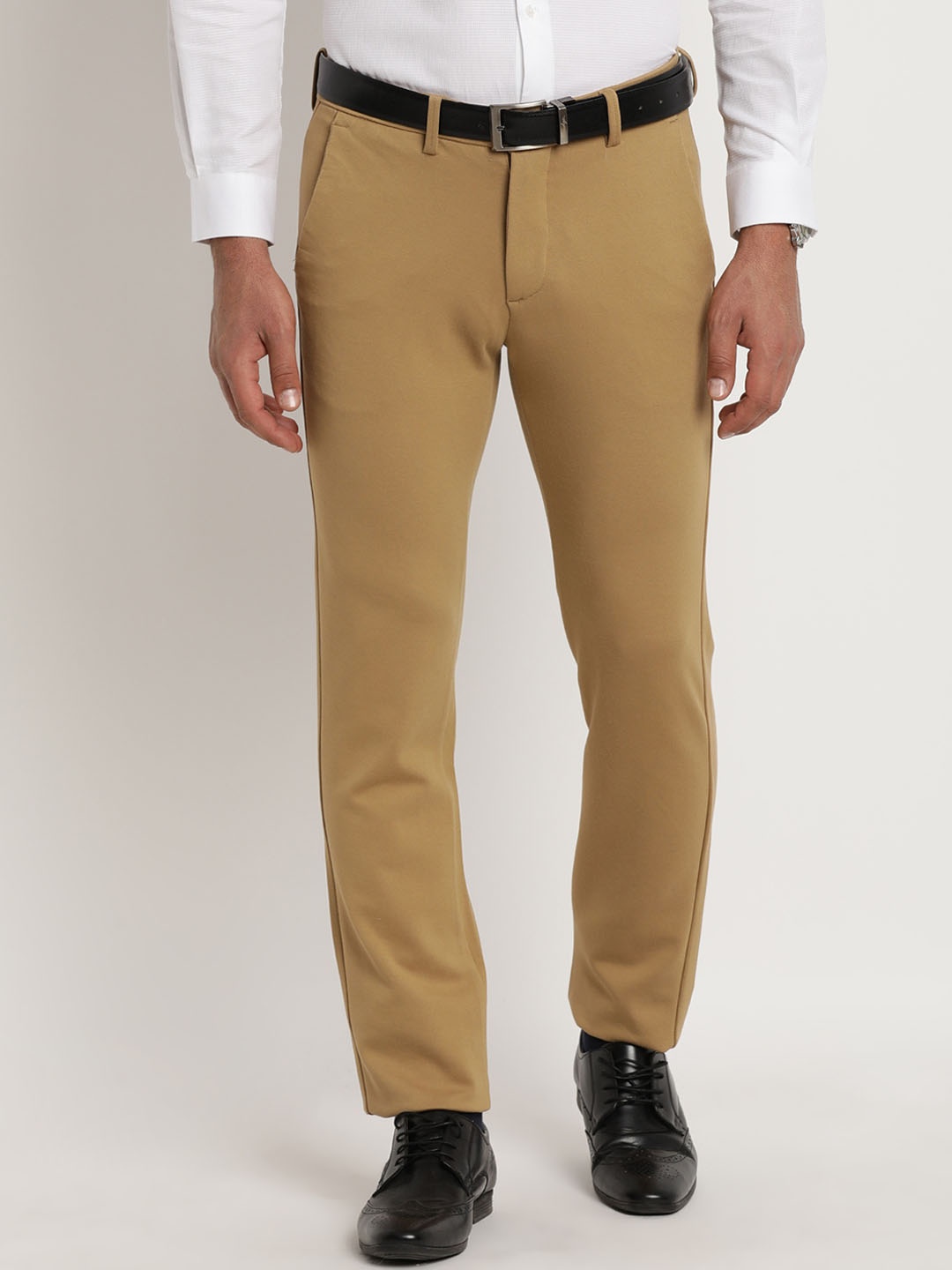 

Turtle Men Relaxed Fit Formal Trouser, Khaki