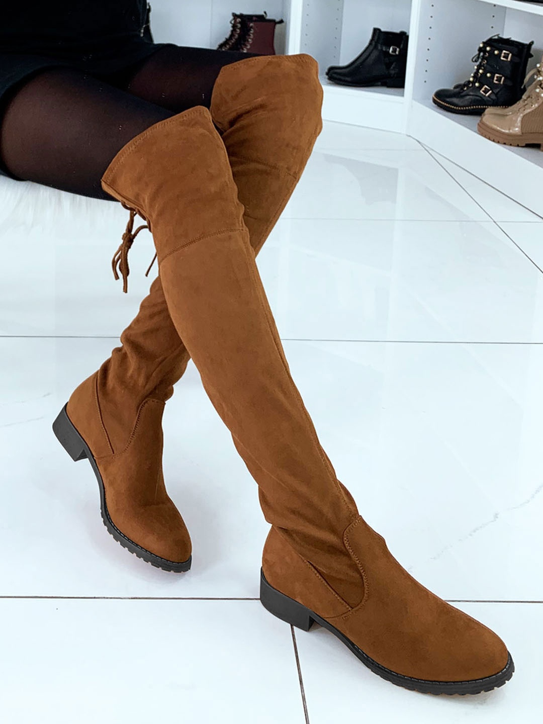 

Shoetopia Women High Top Regular Boots, Tan