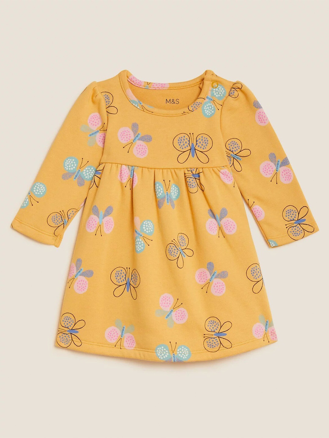 

Marks & Spencer Girls Printed A-Line Dress, Yellow