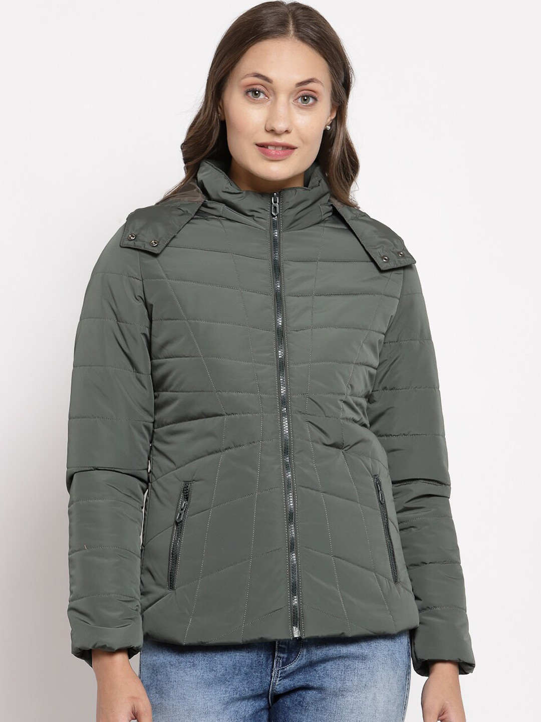 

Juelle Women Hooded Padded Jacket, Green