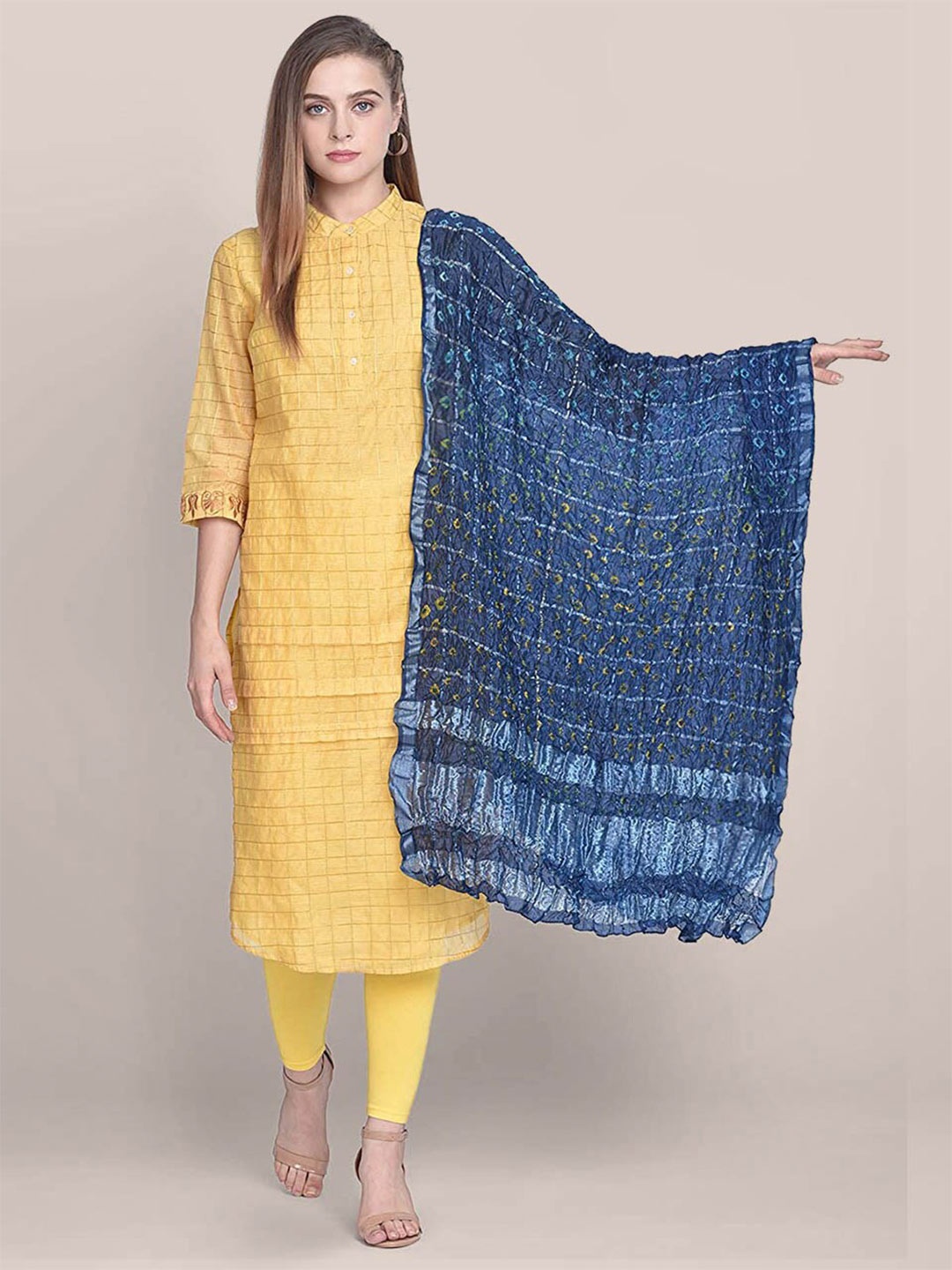 

Dupatta Bazaar Dyed Bandhani Dupatta, Blue