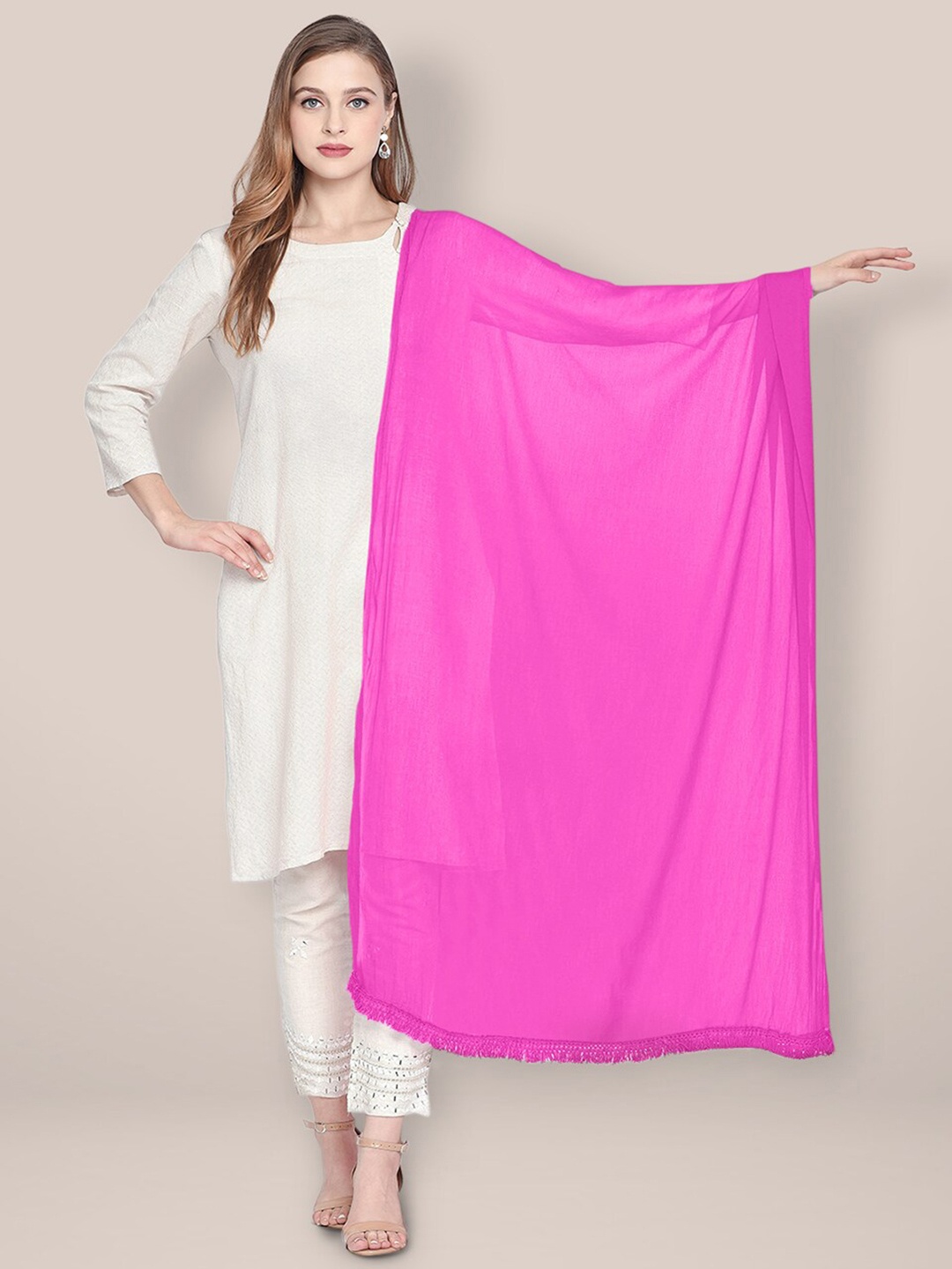 

Dupatta Bazaar Chiffon Dupatta, Magenta