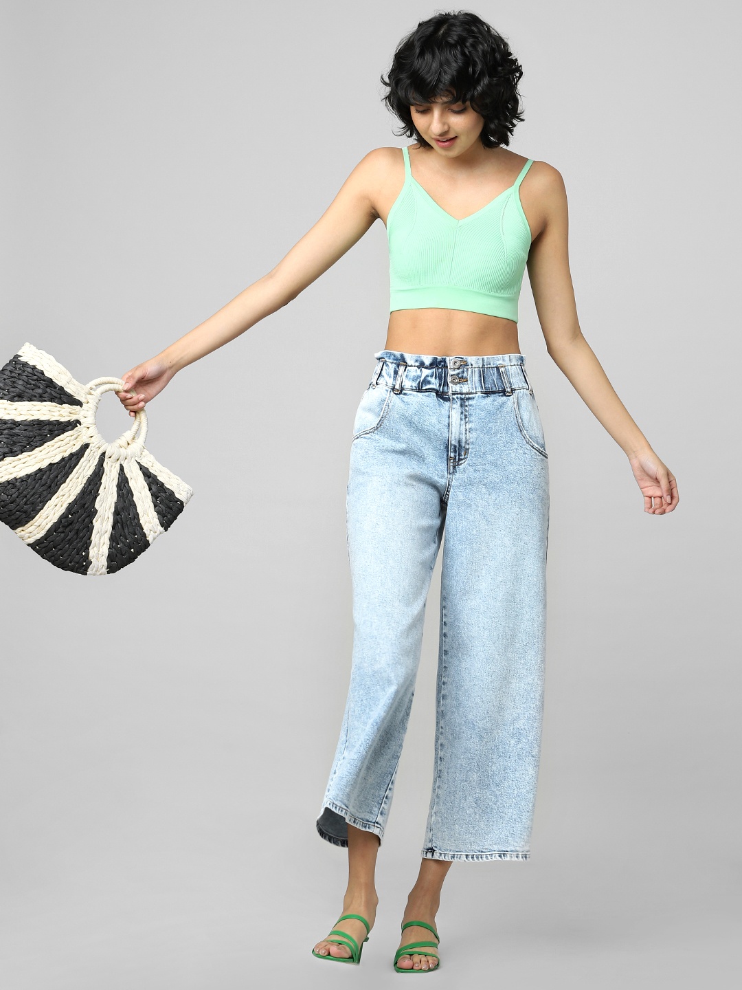

ONLY Women Flared Heavy Fade Jeans, Blue