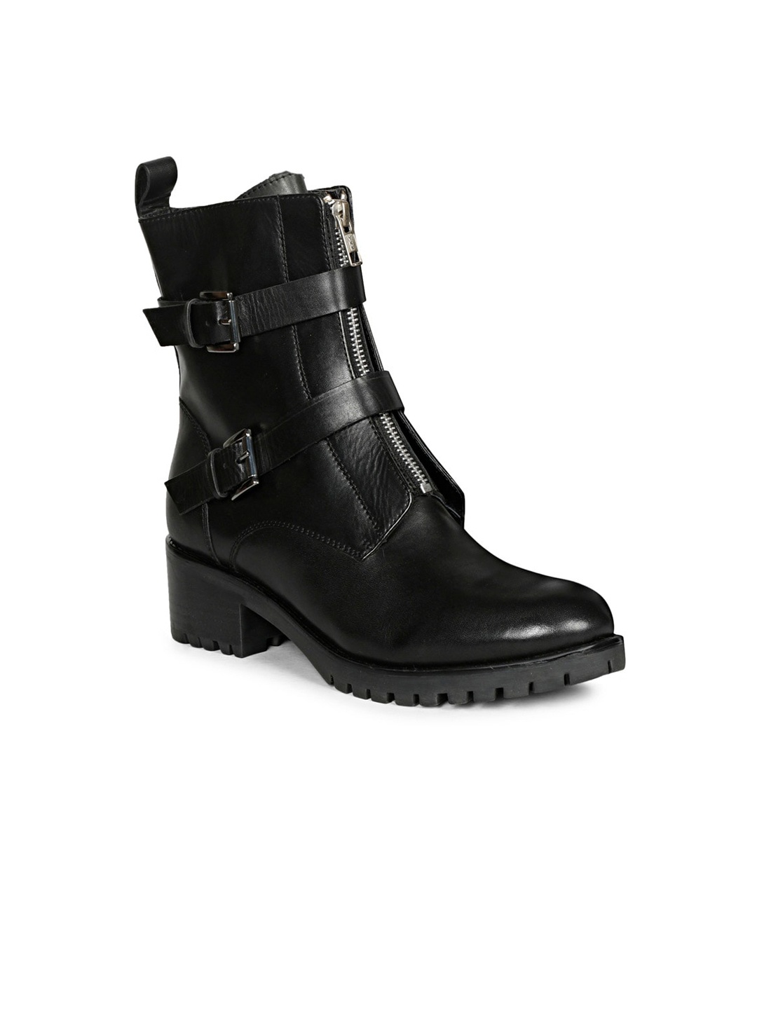 

Saint G Women Leather Chunky Boots, Black