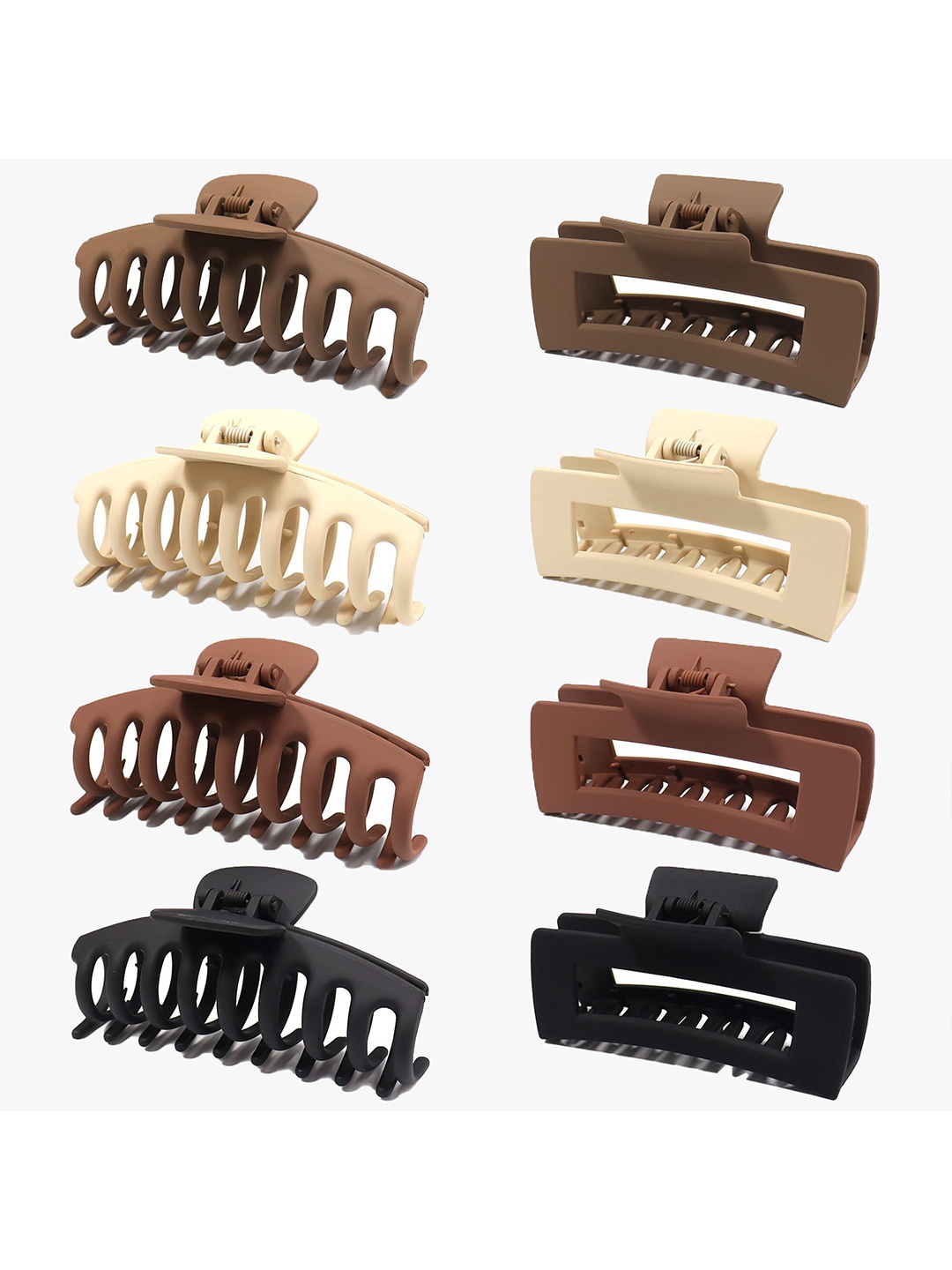 

FIMBUL Women Set of 8 Claw Clips, Brown