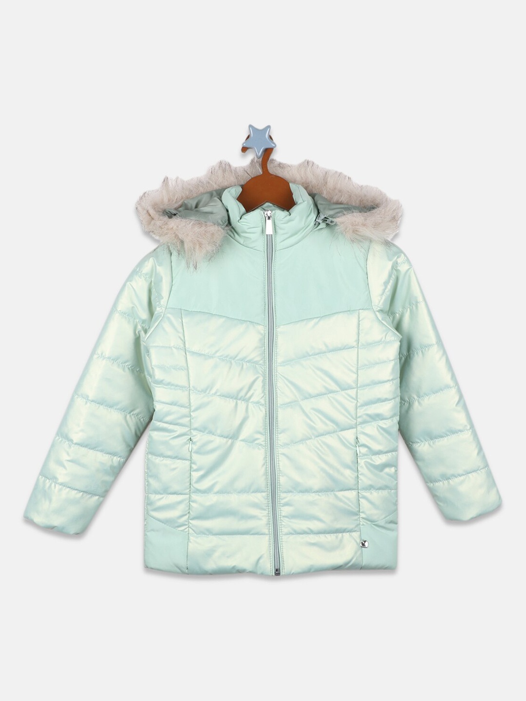 

Monte Carlo Girls Hooded Parka Jacket, Green