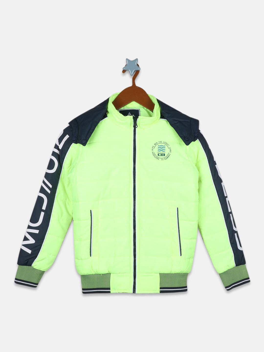 

Monte Carlo Boys Colourblocked Bomber Jacket, White