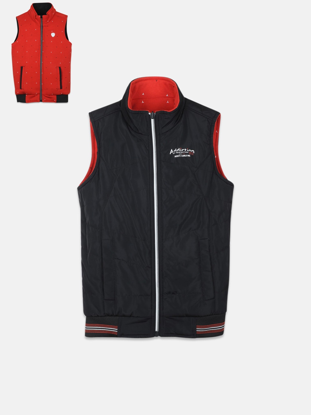 

Monte Carlo Boys Reversible Bomber Jacket, Black