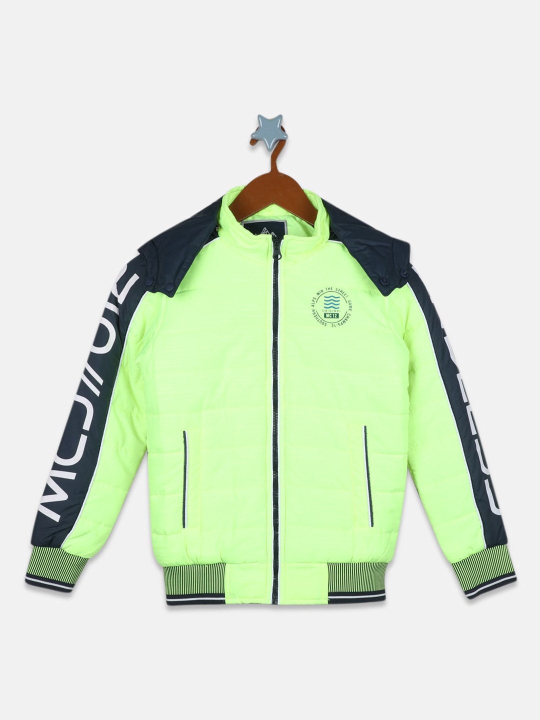 

Monte Carlo Boys Colourblocked Bomber with Patchwork Jacket, White