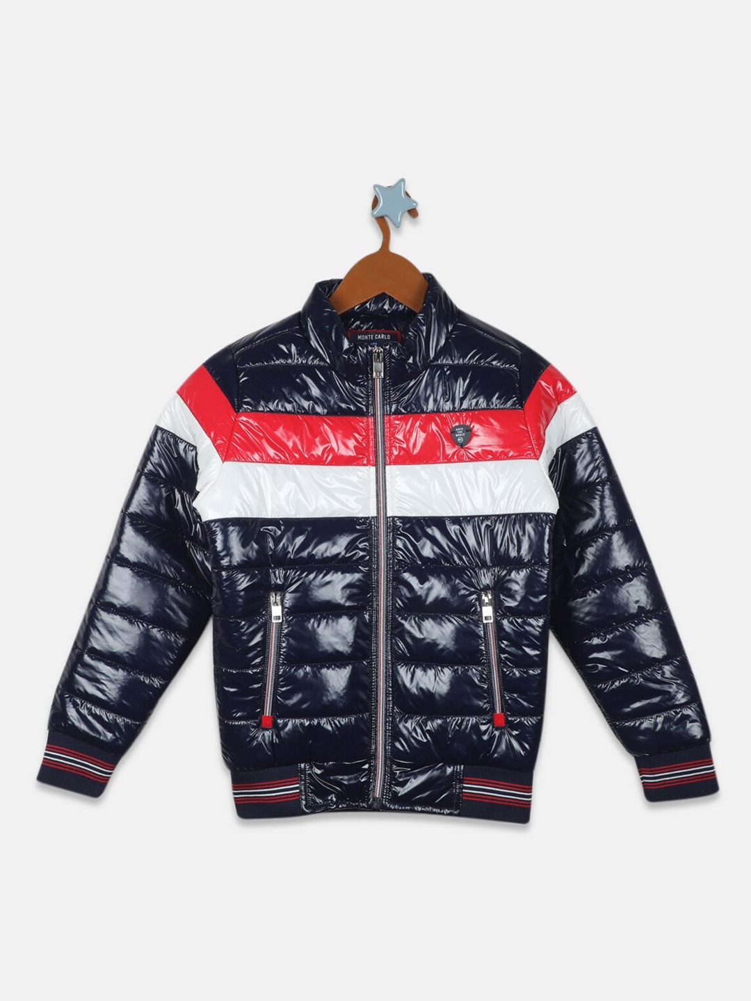 

Monte Carlo Boys Colourblocked Bomber, Navy blue