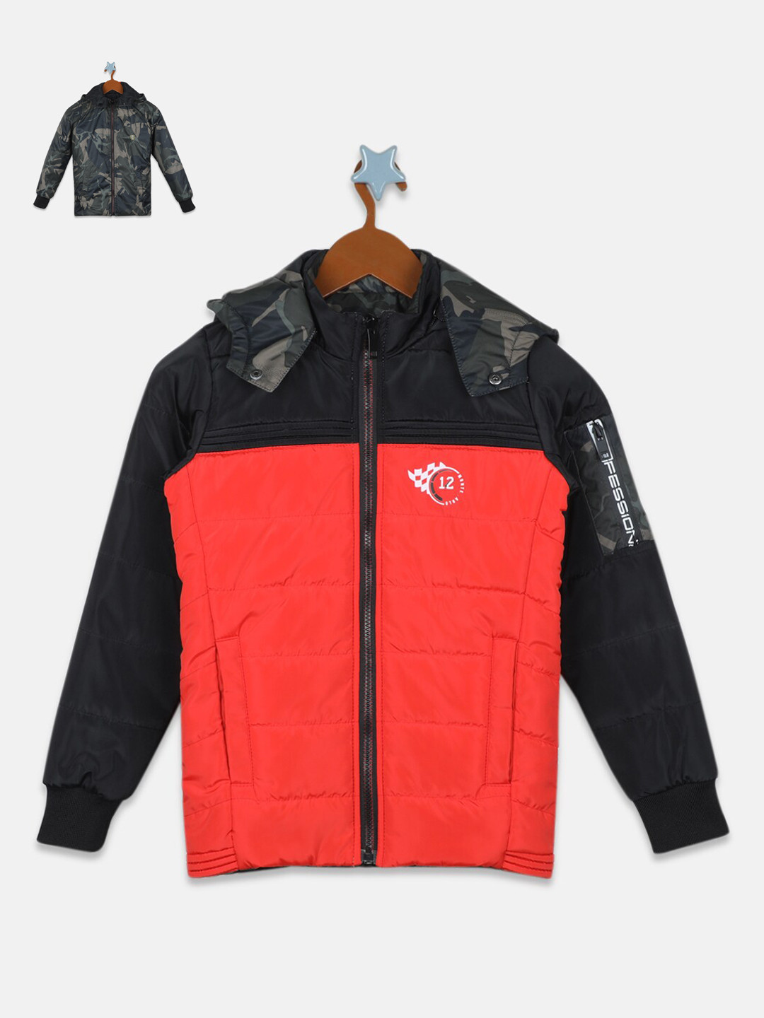 

Monte Carlo Boys Colourblocked Padded Jacket, Orange