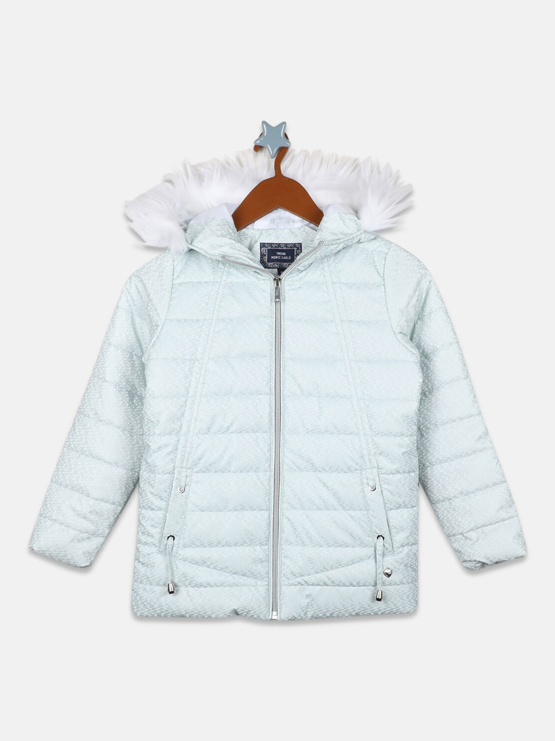 

Monte Carlo Girls Hooded Puffer Jacket, Sea green