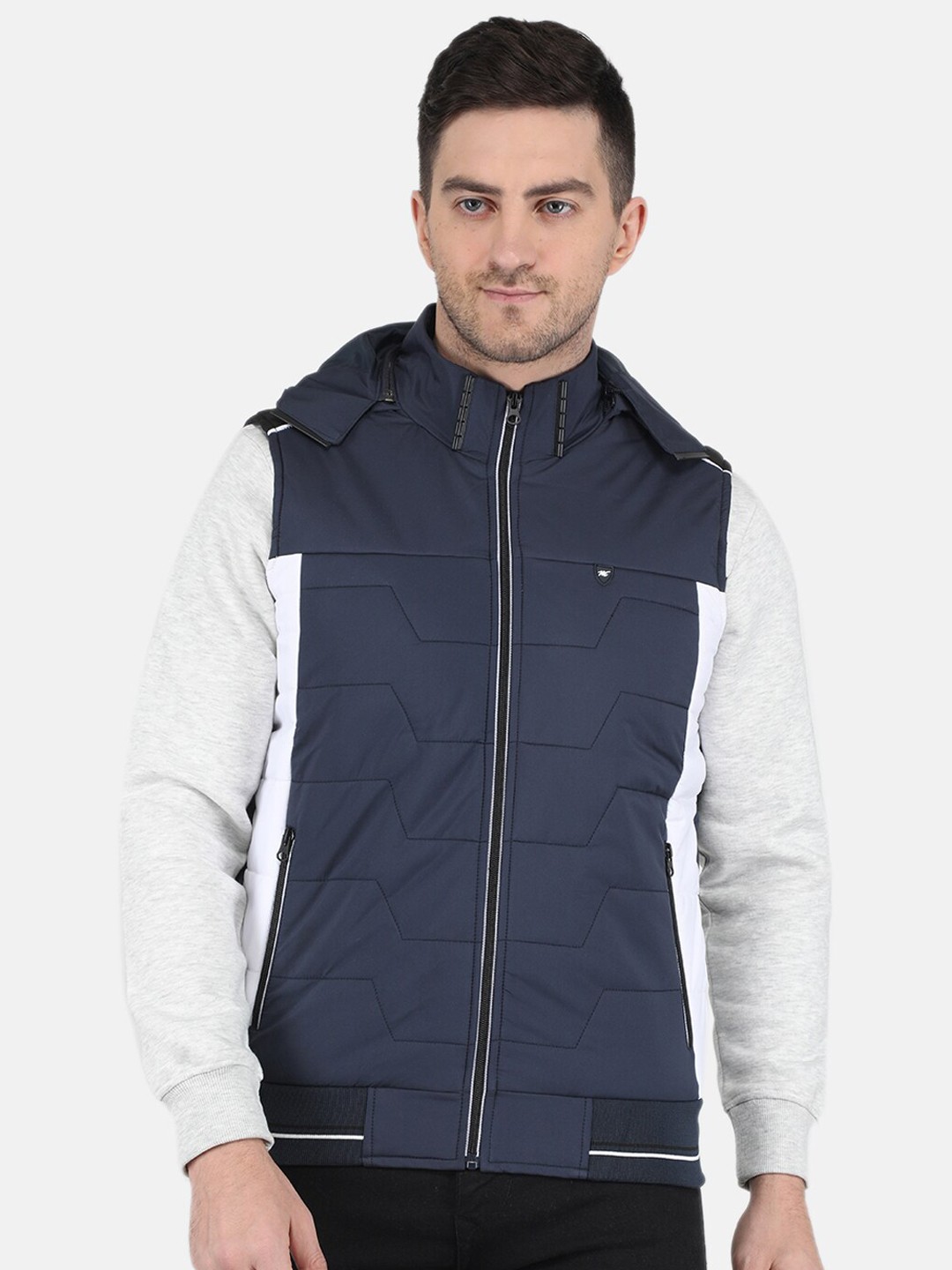 

Monte Carlo Men Colourblocked Padded Jacket, Navy blue