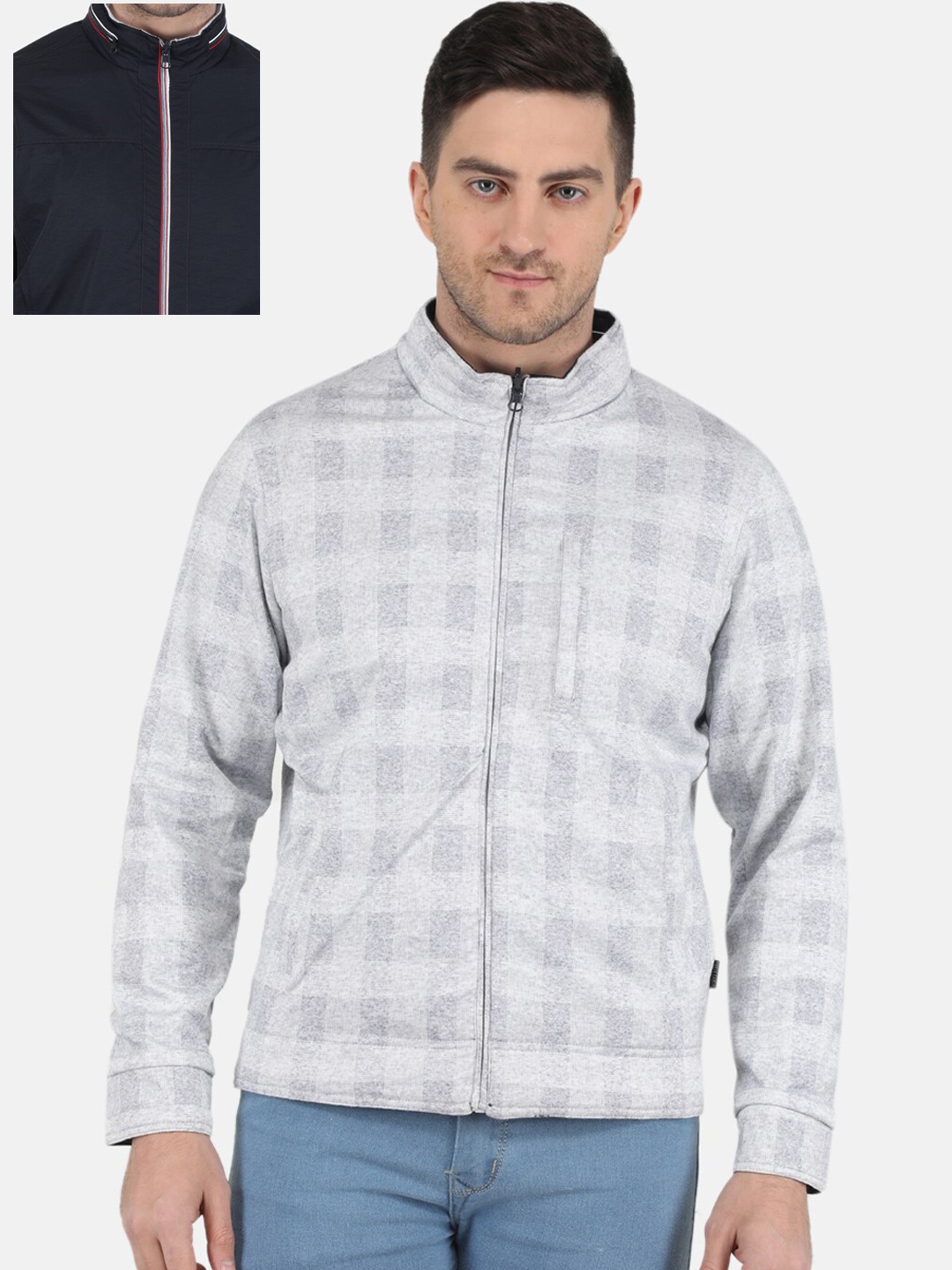 

Monte Carlo Men Solid Bomber Jacket, Navy blue