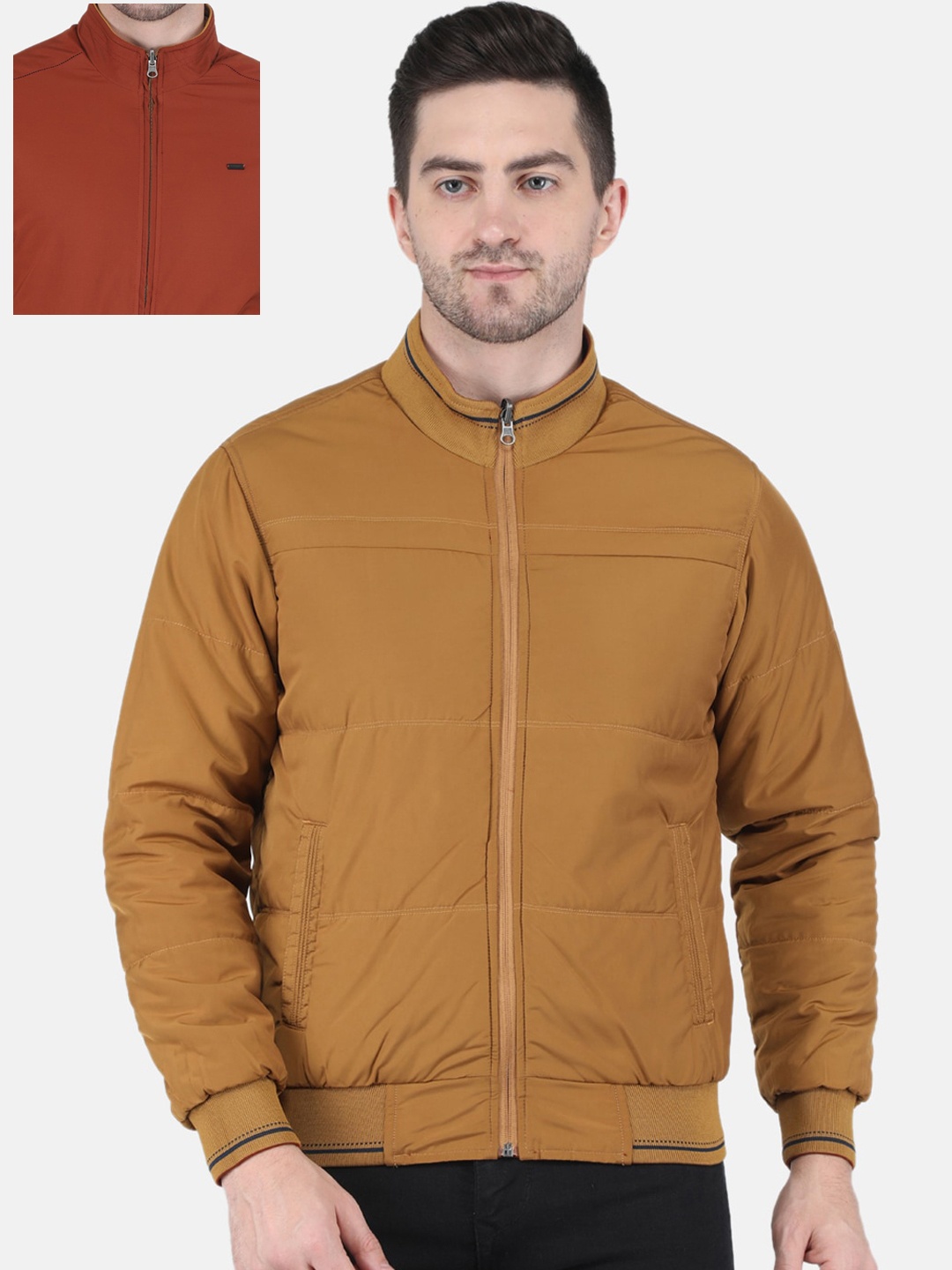 

Monte Carlo Men Reversible Bomber Jacket, Rust