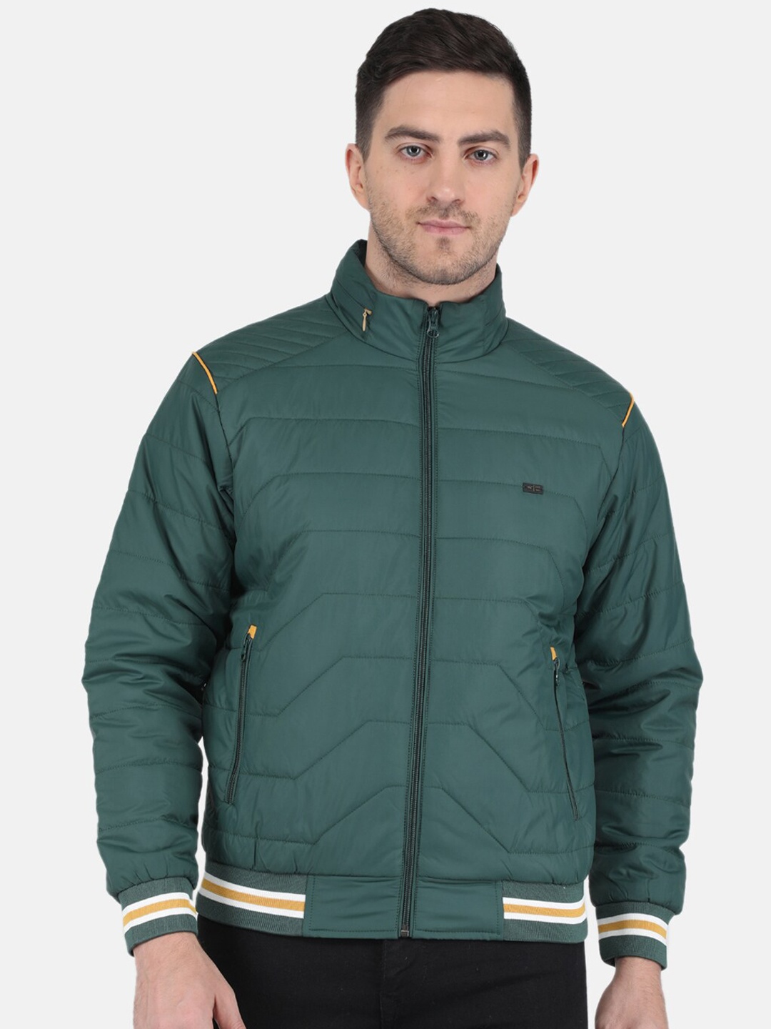 

Monte Carlo Men Solid Puffer Jacket, Olive