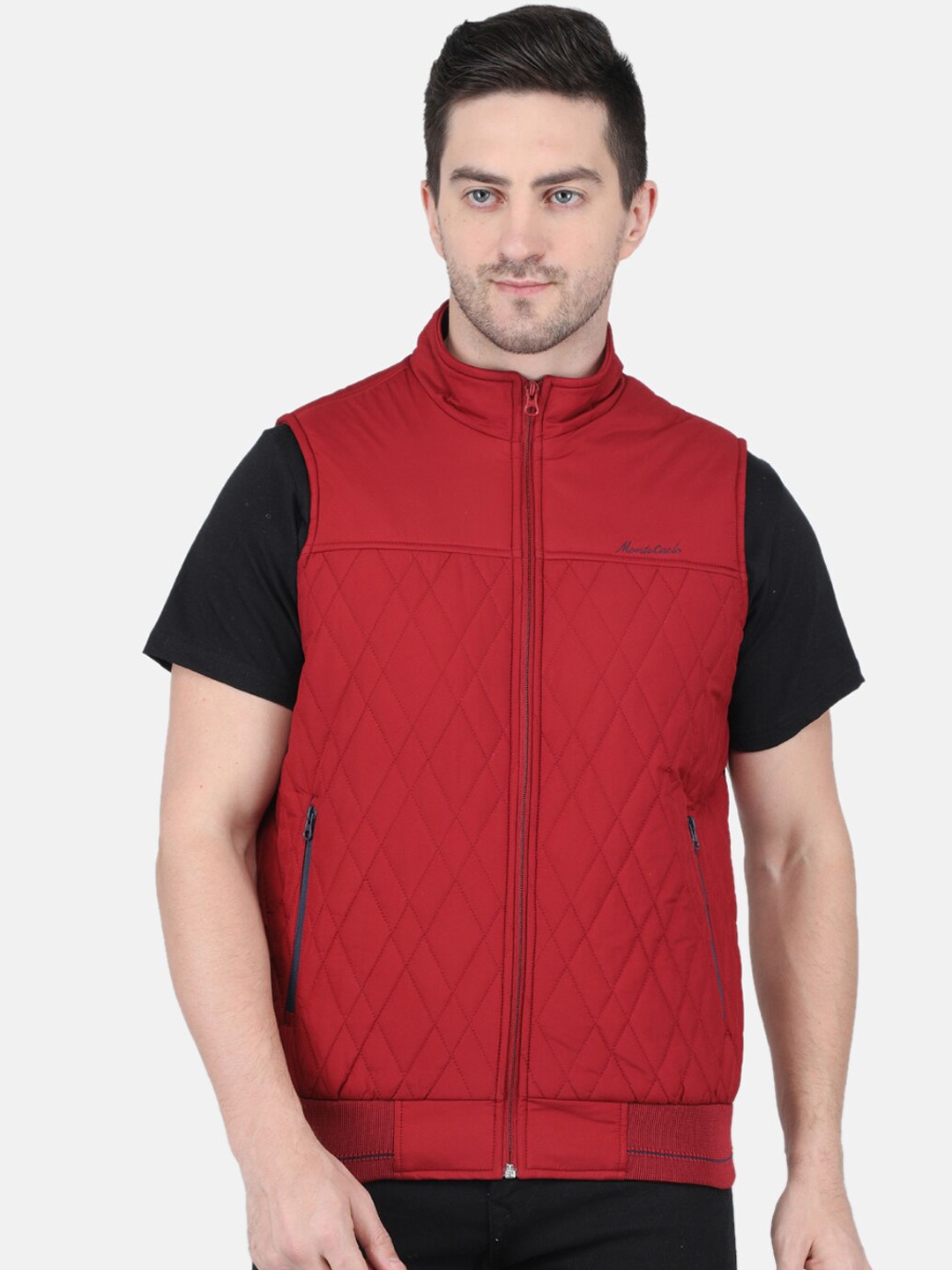 

Monte Carlo Men Striped Puffer Jacket, Red
