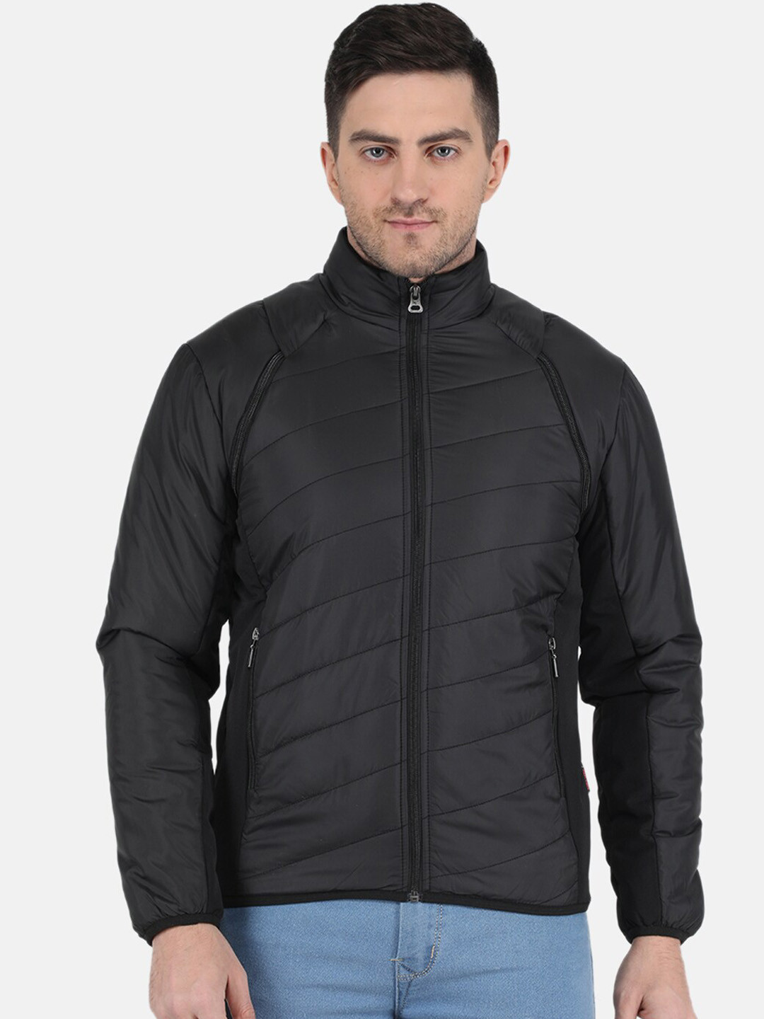 

Monte Carlo Men Mock Collar Puffer Jacket, Black