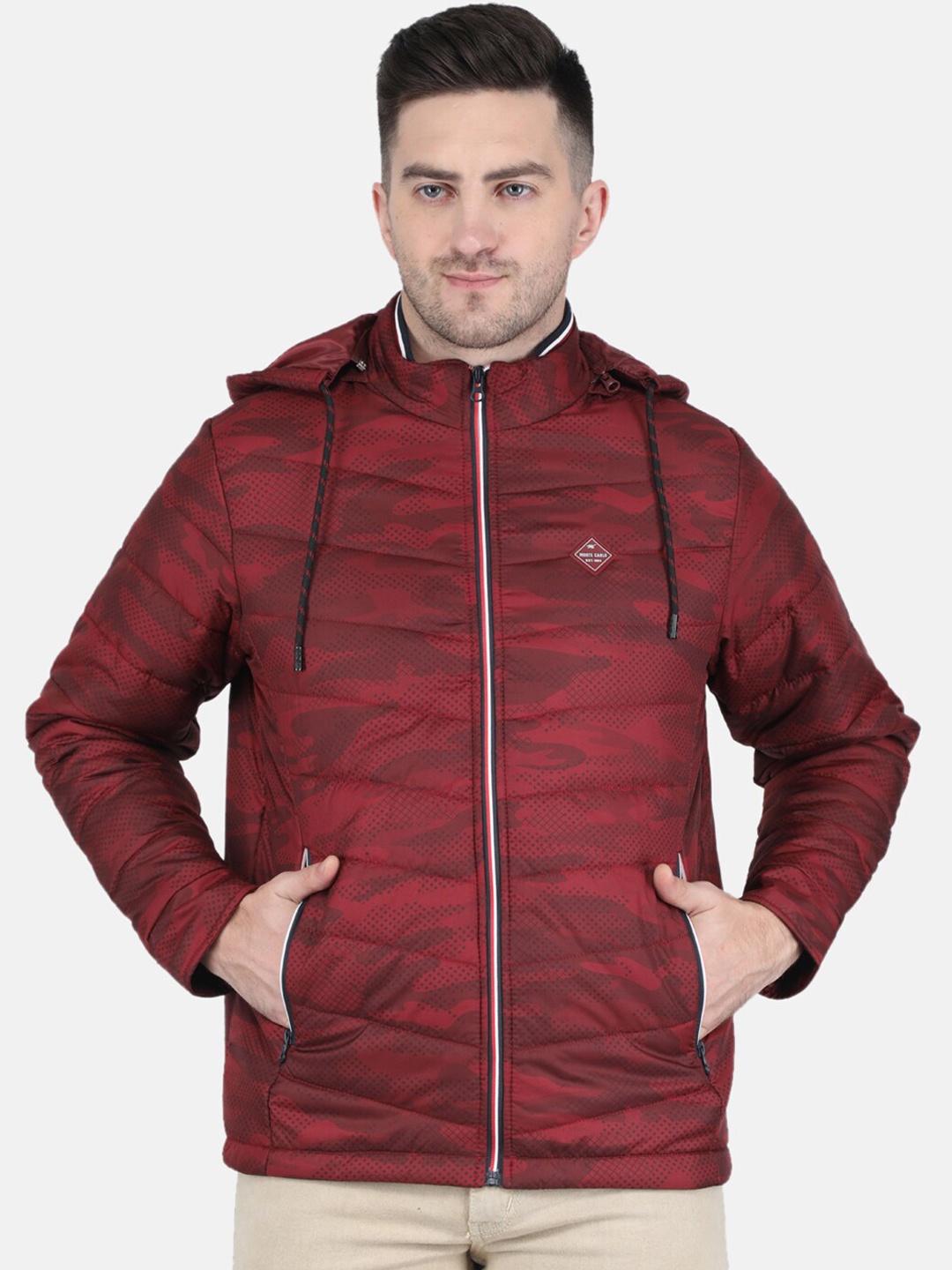 

Monte Carlo Men Camouflage Hooded Padded Jacket, Maroon