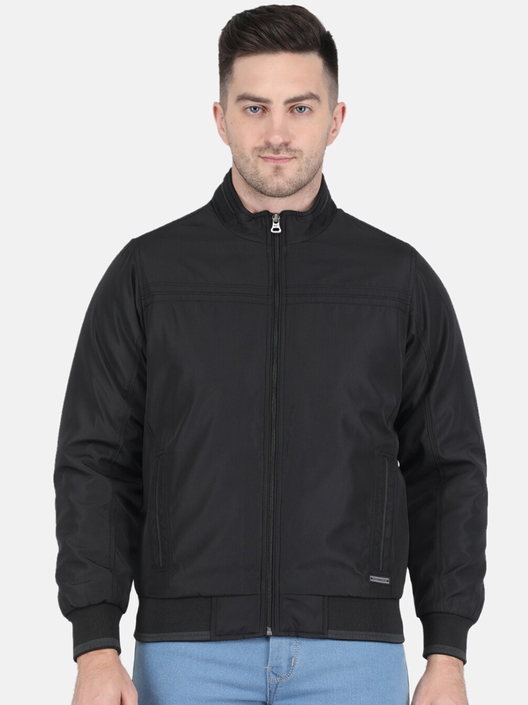 

Monte Carlo Men Long Sleeves Bomber Jacket, Black