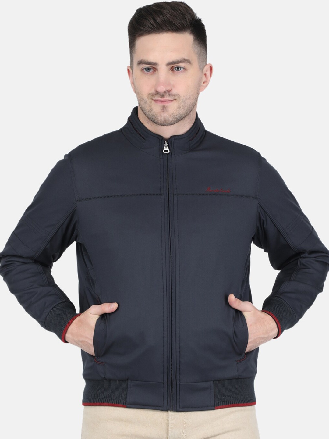 

Monte Carlo Men Long Sleeve Bomber Jacket, Navy blue